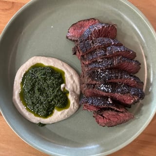 Grilled Grass-Fed Hanger Steak (Dinner)