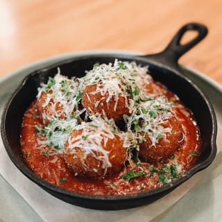 Arancini and Tomato Sauce