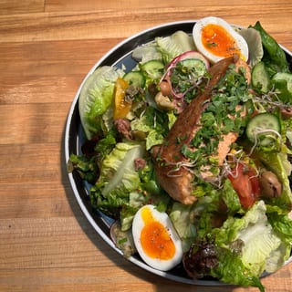 Scottish Salmon Caesar Salad